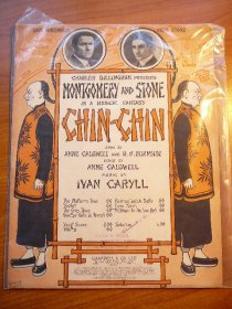 Sheet music - Chin-Chin with Fred Stone - $20.0000