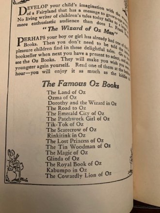 Glinda of Oz. 12 color plates (c.1920). 1923 edition