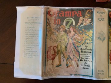 Grampa in Oz. First edition with 12 color plates  in an original 1st edition dust jacket (c.1924) by R. Thomposon