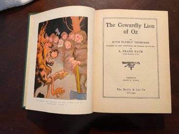 Cowardly Lion of Oz. 1st edition, 12 color plates  (c.1923)