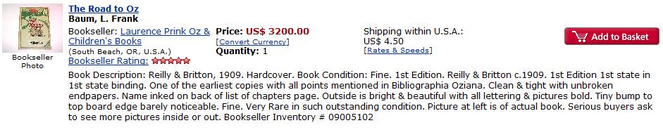 Road to Oz first edition