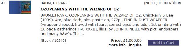 Ozoplaning with the Wizard of Oz