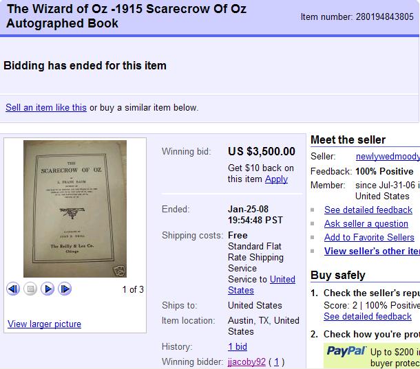 Wizard Of Oz Books Price Guide