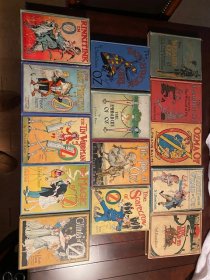 Complete set of 14 Frank Baum Oz books with color plates. Most books are 100+ years old.