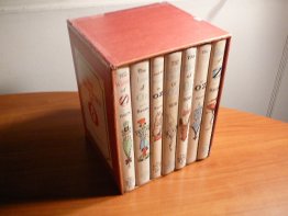 Set of 7 Frank Baum Oz books. White cover edition. Printed circa 1965  - $150.0000