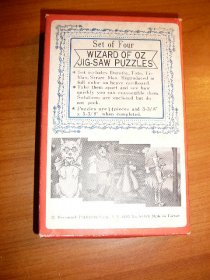Set of four Wizard of Oz jig-saw puzzles. Unused. Merrimack Publishing - $19.9900