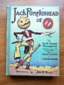 Jack Pumpkinhead of Oz. 1st edition with 12 color plates (c.1929). Sold 4/29/2011 - $350.0000