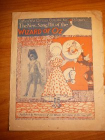 When the Circus Comes to Town from state production of Wizard of Oz. SUpplement in 1903 - $100.0000