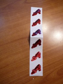 Wizard of oz - ruby slippers stickers (6). Sold 7/8/2011 - $1.0000