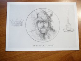 Unique card- photograph of  image - "Cowardly Lion" - $2.0000