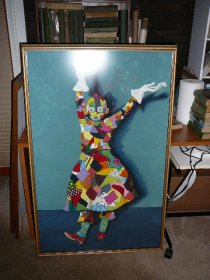 Original oil painting of Patchwork Girl of Oz. Large 50x 32