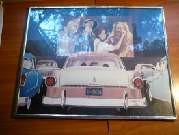 Framed drive through watching Wizard of Oz movie  poster - $40.0000