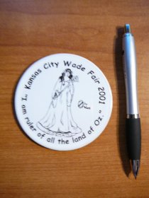 Wizard of Oz bag coasters with green velvet backing  - $5.0000