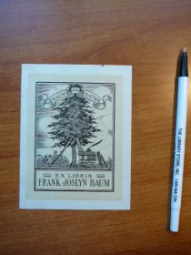 FRANK JOSLYN BAUM ex libris bookplate son of L. Frank Baum  - $150.0000