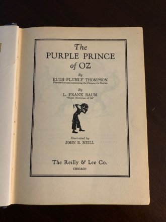 Purple Prince of Oz. 1st edition with 12 color plates (c.1932)