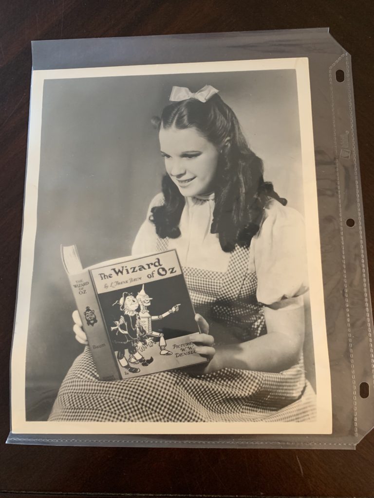 Judy Garland reading Wizard of oz book